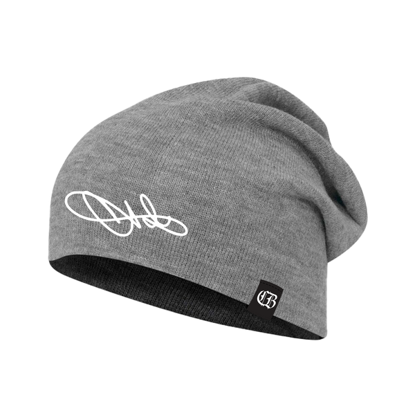 CB Signature Heather Grey Knit Slouch Beanie